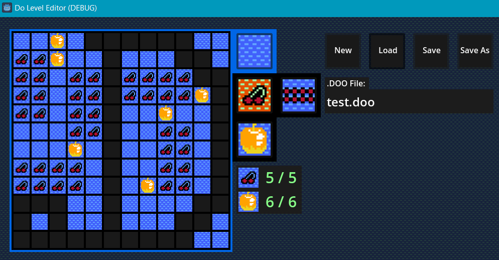 Screenshot of the Mr. Do NES level editor. Screenshot of the Mr. Do NES level editor.